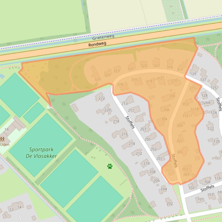 Kaart van postcodegebied 5403NG.