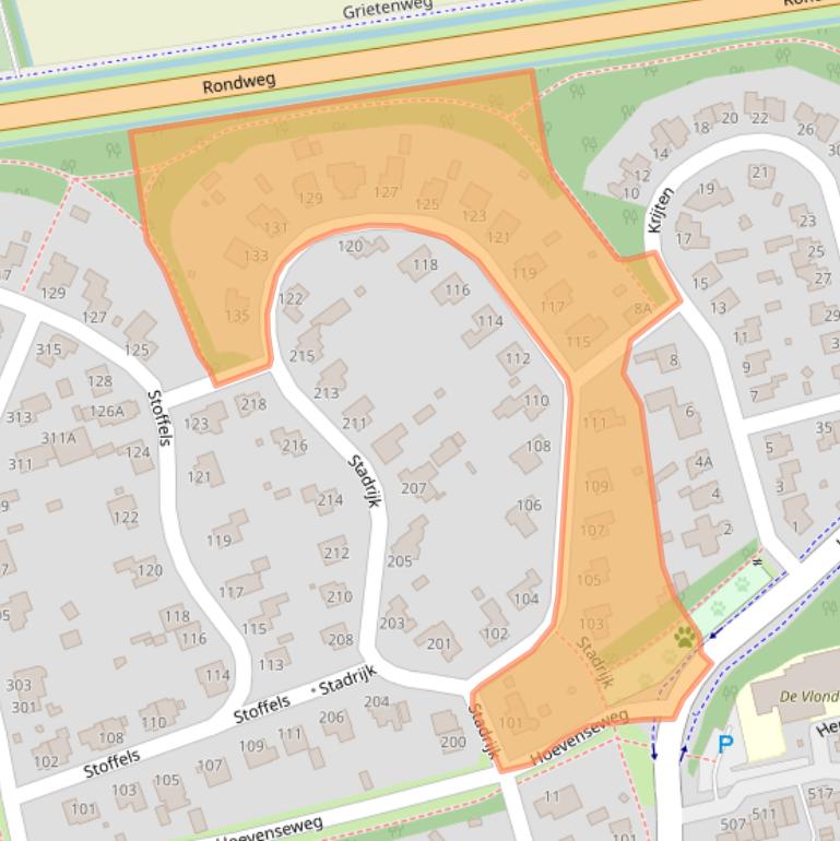 Kaart van postcodegebied 5403NH.