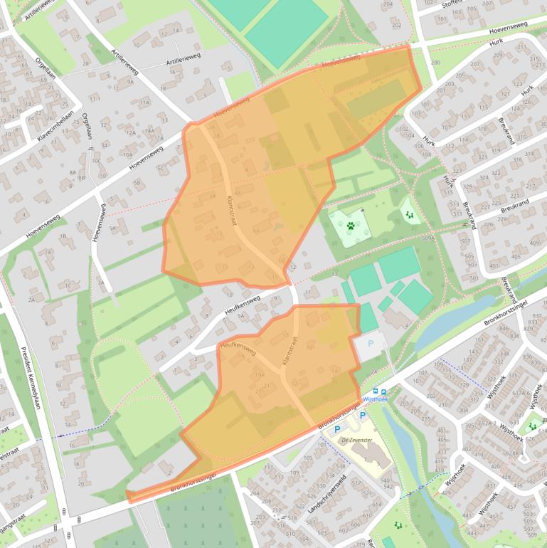 Kaart van postcodegebied 5403PD.