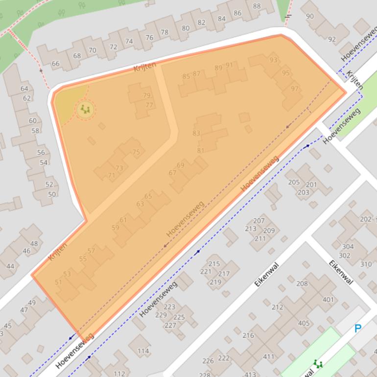 Kaart van postcodegebied 5403PK.