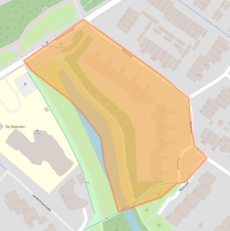 Kaart van postcodegebied 5403RB.