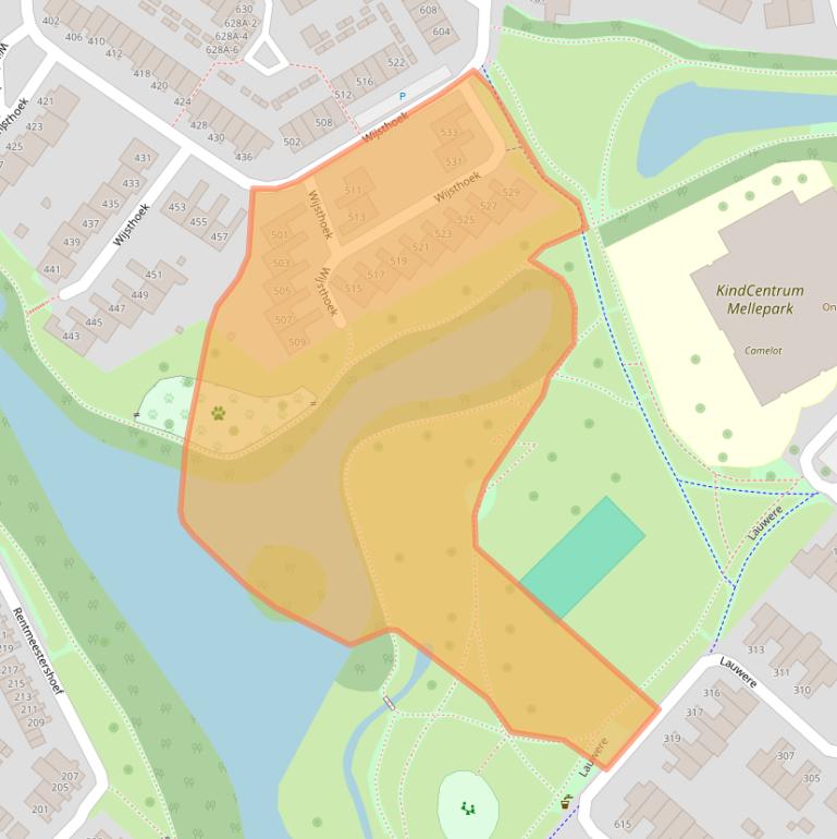 Kaart van postcodegebied 5403RL.