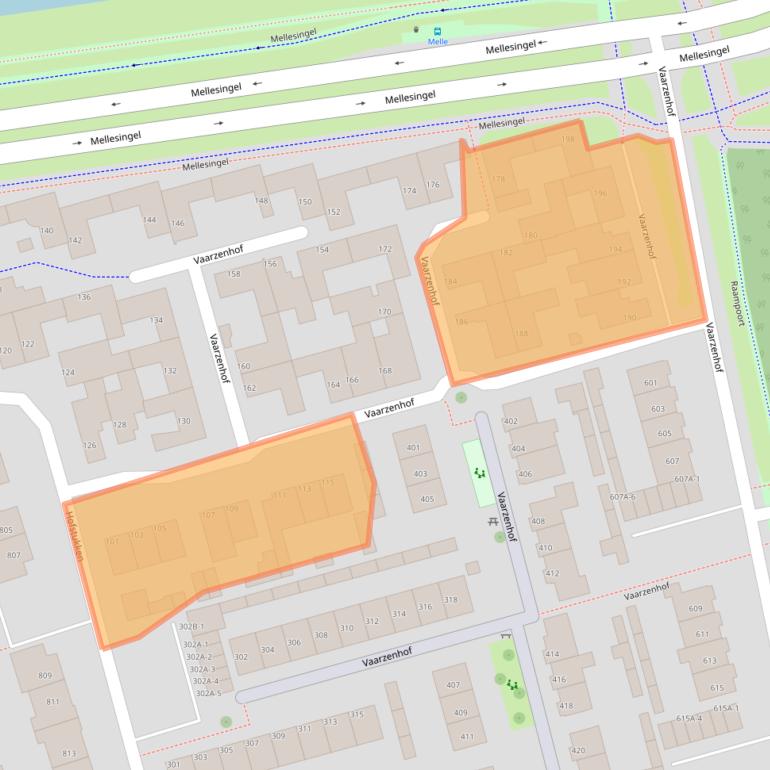 Kaart van postcodegebied 5403TA.