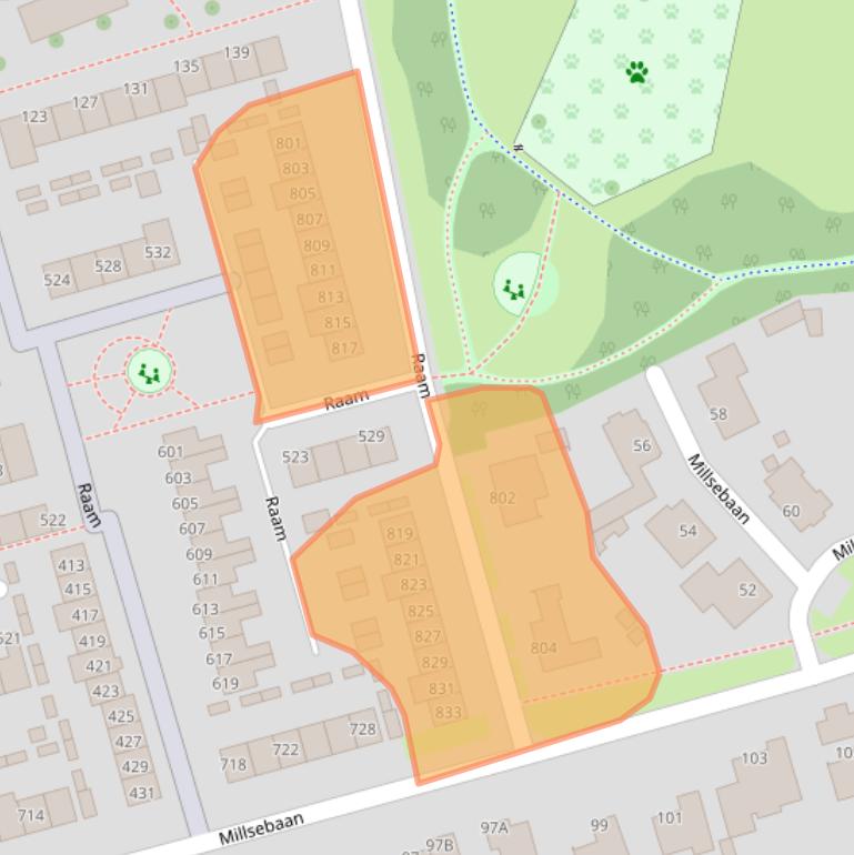 Kaart van postcodegebied 5403TS.