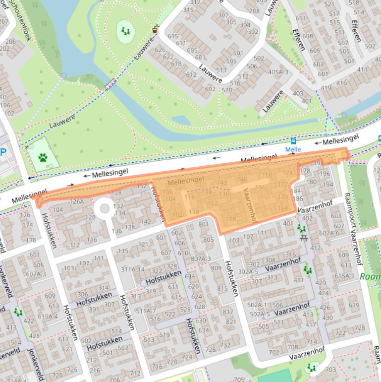 Kaart van postcodegebied 5403TT.