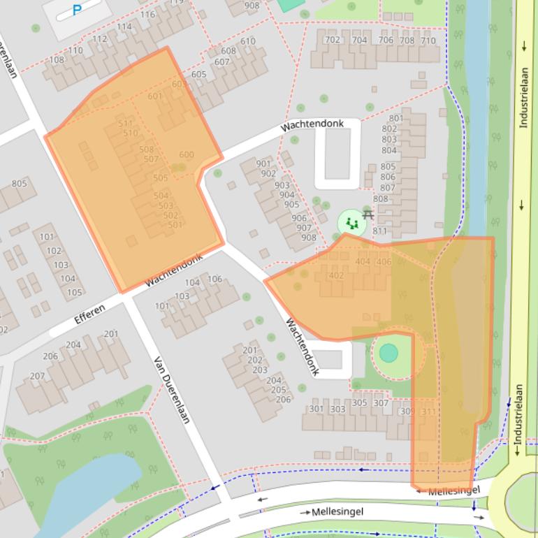Kaart van postcodegebied 5403VB.