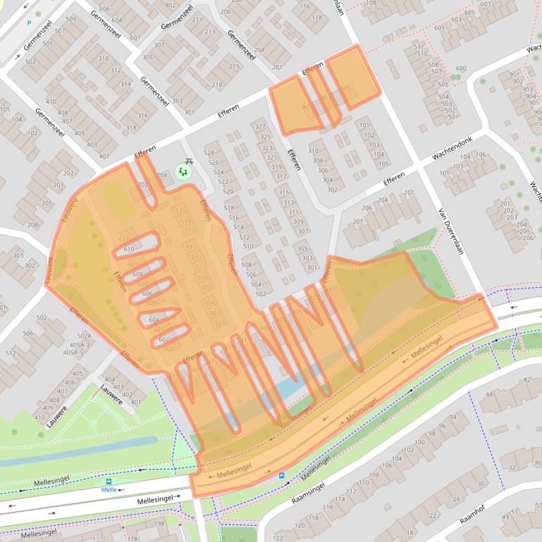 Kaart van postcodegebied 5403XM.