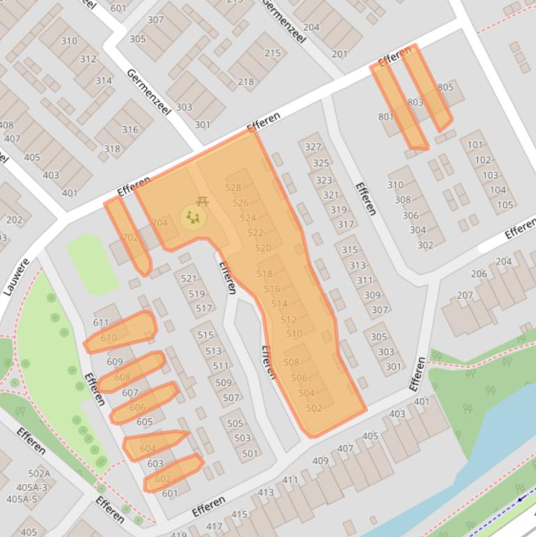 Kaart van postcodegebied 5403XP.