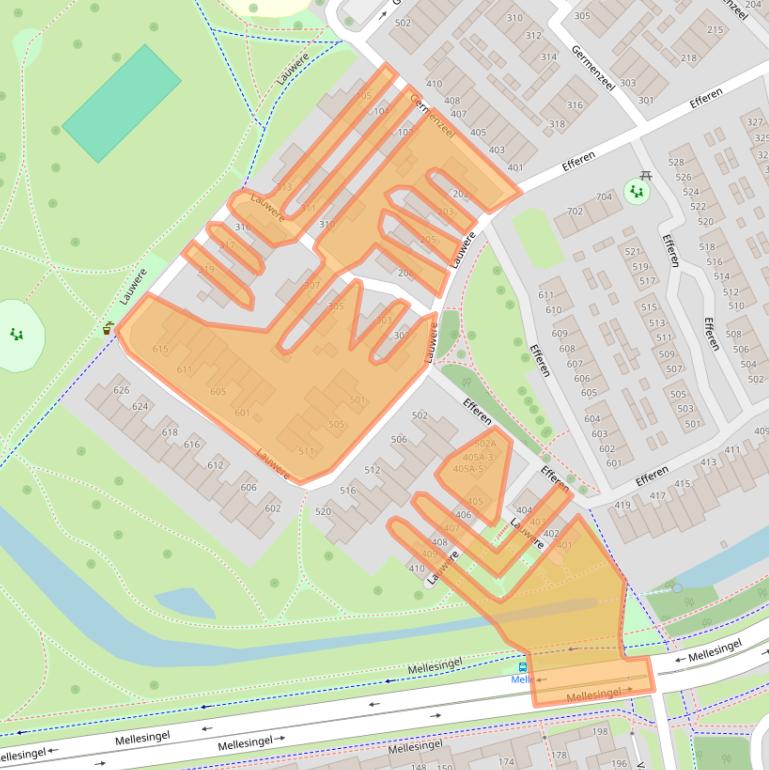 Kaart van postcodegebied 5403XS.