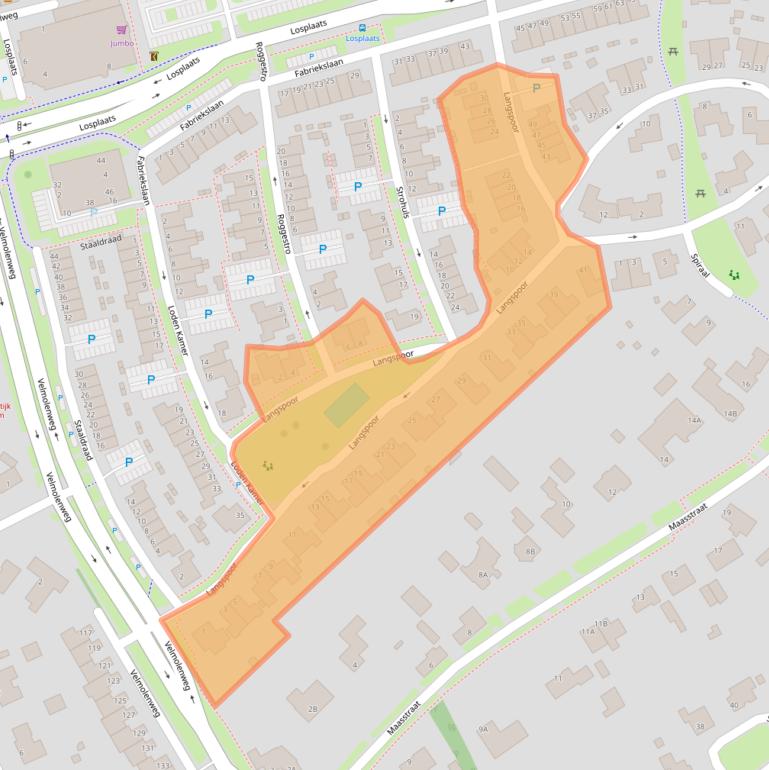 Kaart van postcodegebied 5404JC.