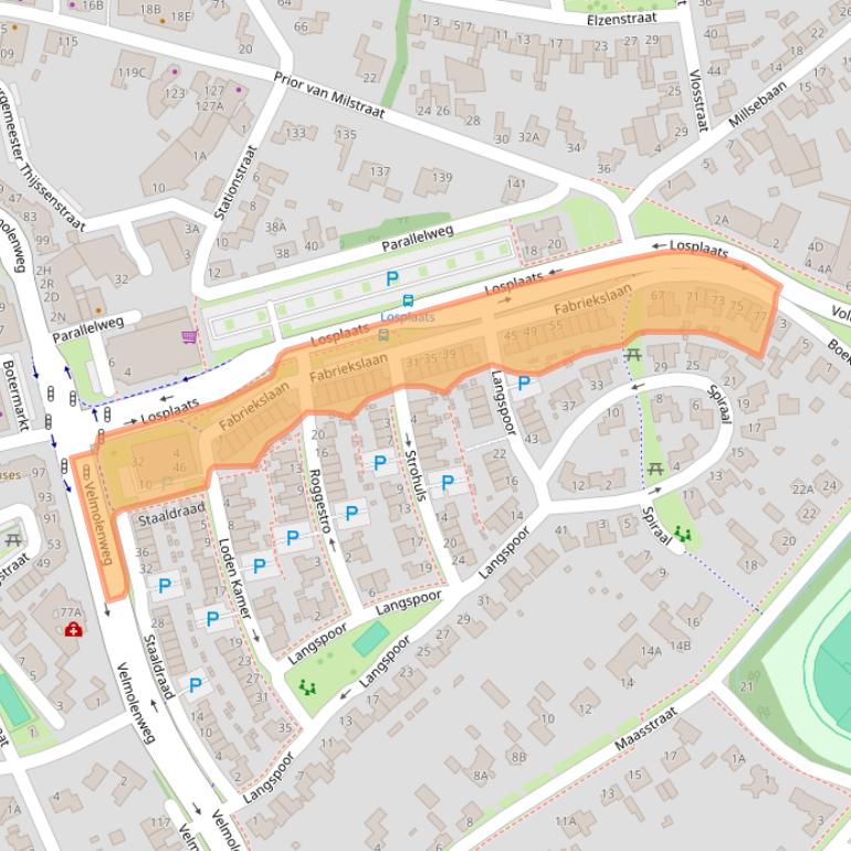 Kaart van postcodegebied 5404JE.