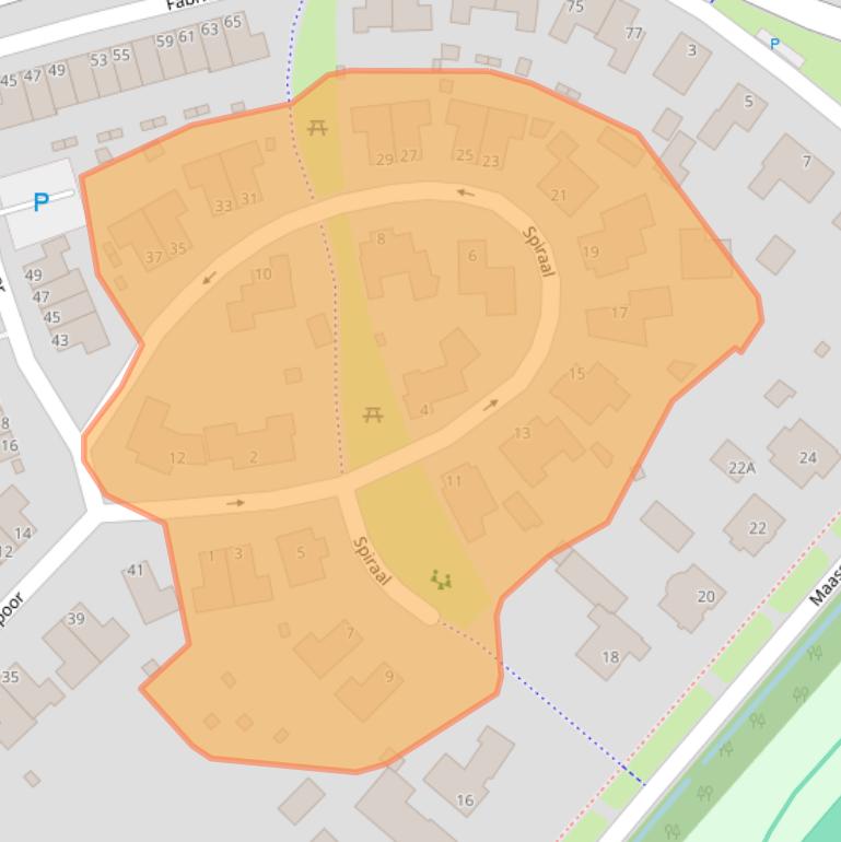 Kaart van postcodegebied 5404JJ.