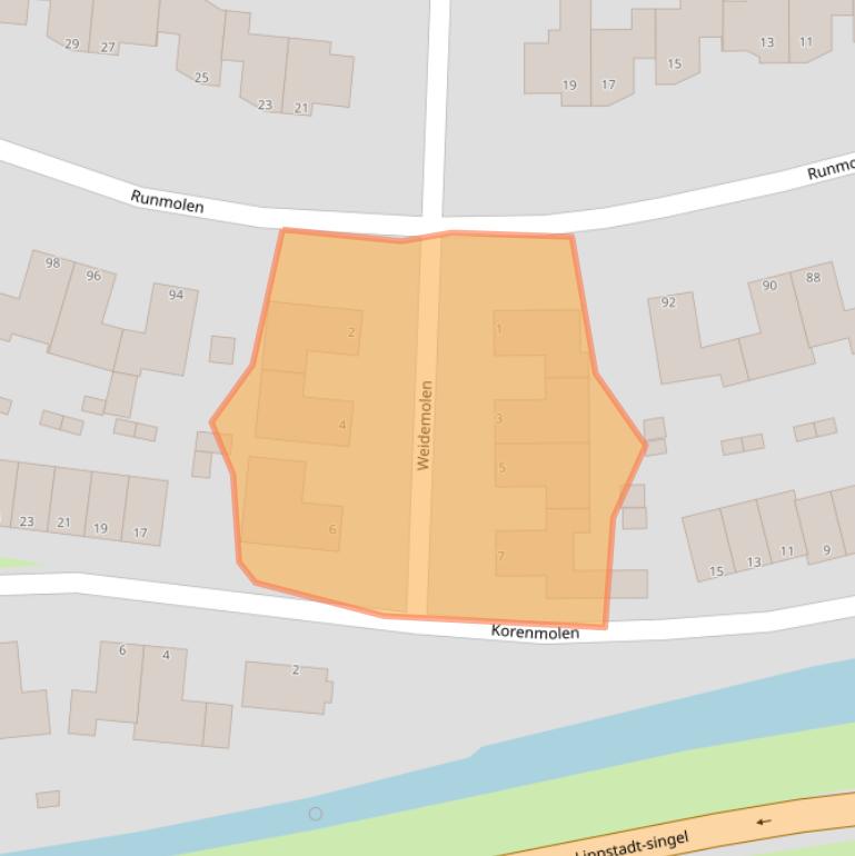 Kaart van postcodegebied 5404KV.