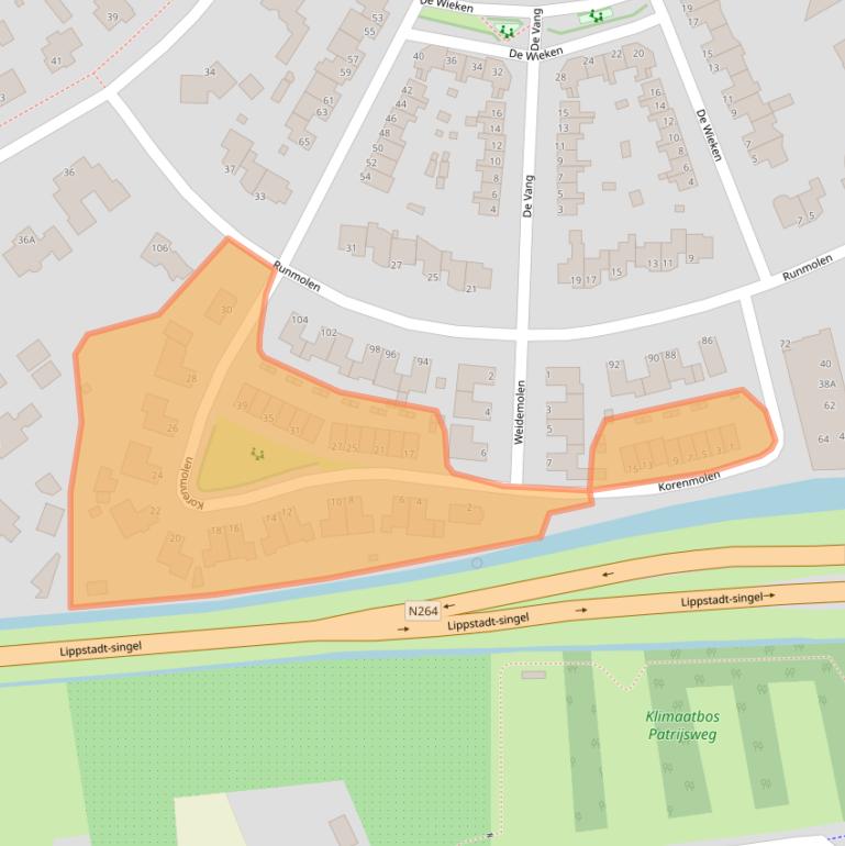 Kaart van postcodegebied 5404KW.
