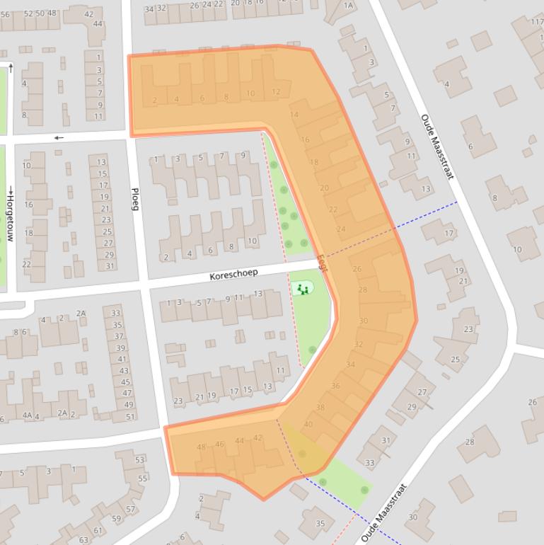 Kaart van postcodegebied 5404LL.