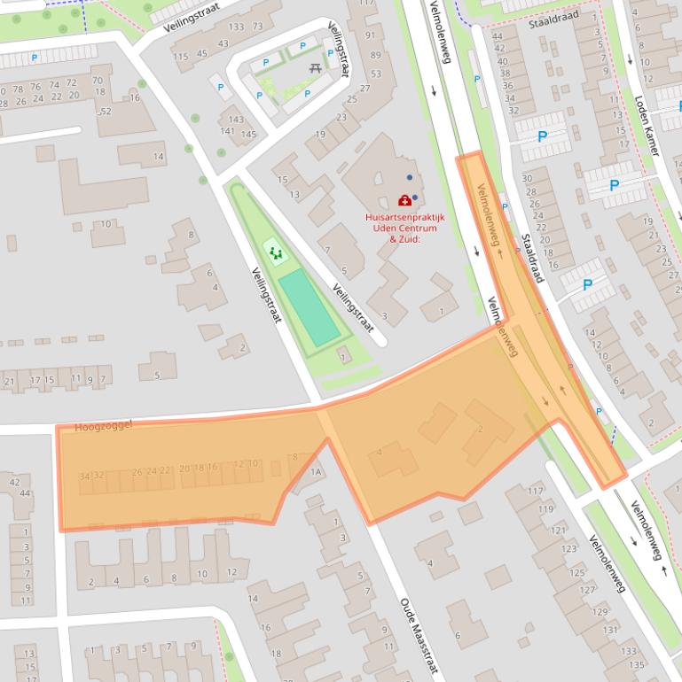 Kaart van postcodegebied 5404LR.