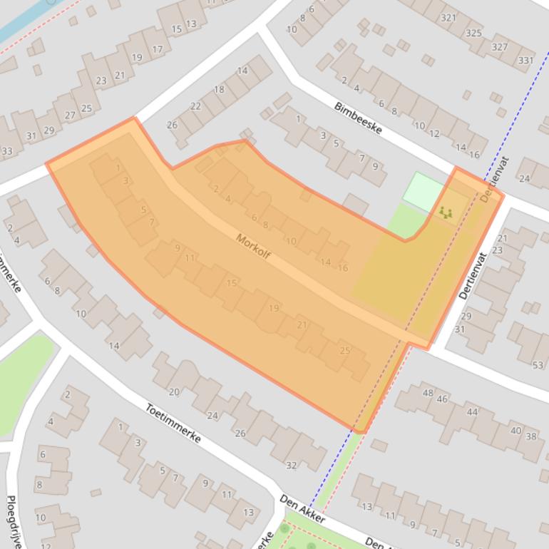 Kaart van postcodegebied 5404MK.