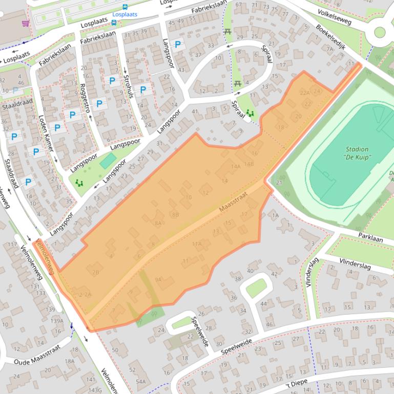 Kaart van postcodegebied 5404ND.