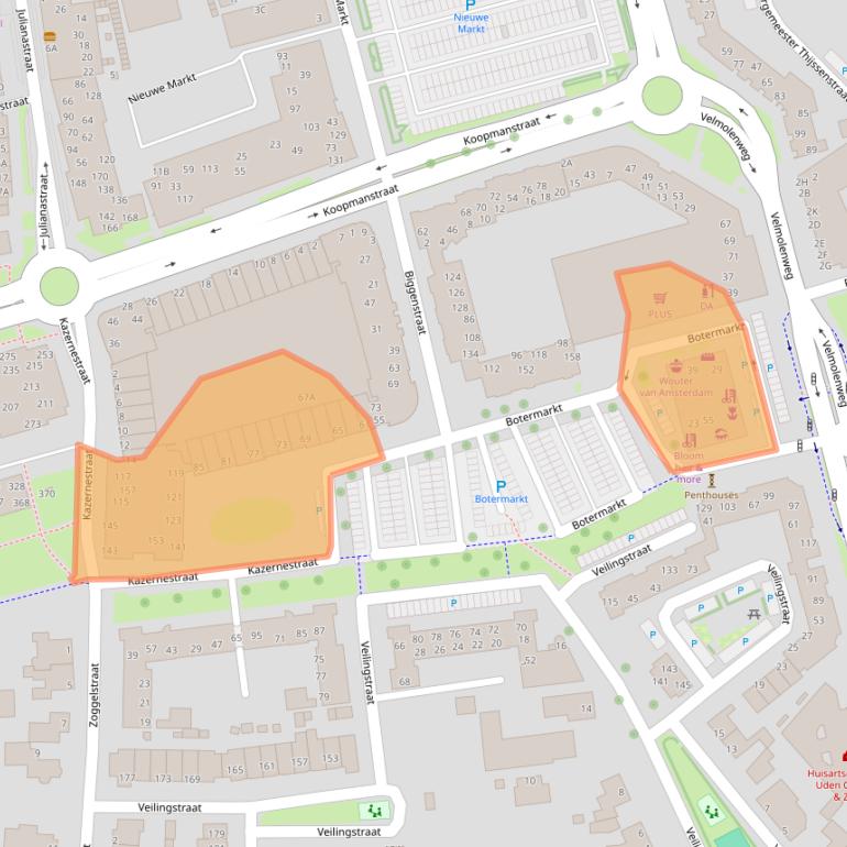 Kaart van postcodegebied 5404NV.