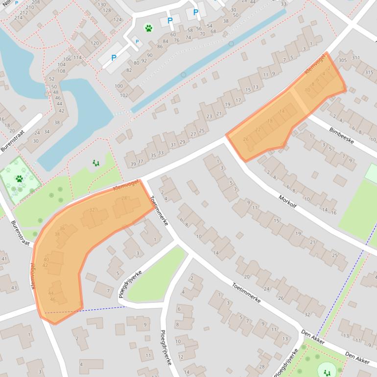 Kaart van postcodegebied 5404PN.