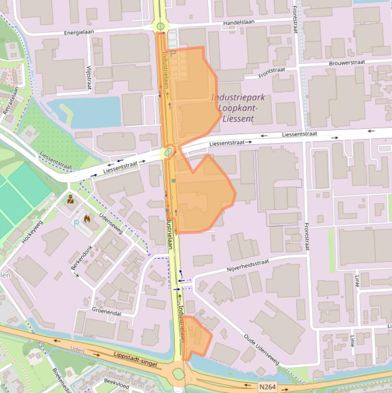 Kaart van postcodegebied 5405AB.