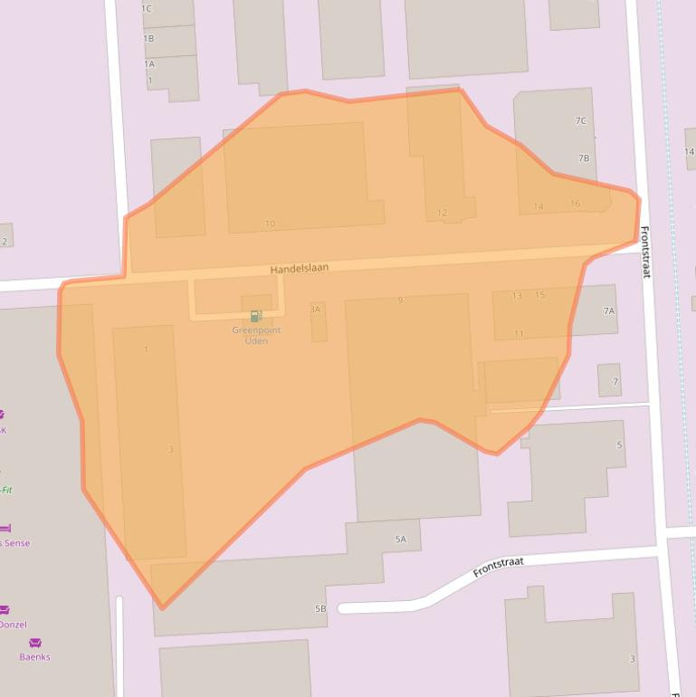 Kaart van postcodegebied 5405AE.