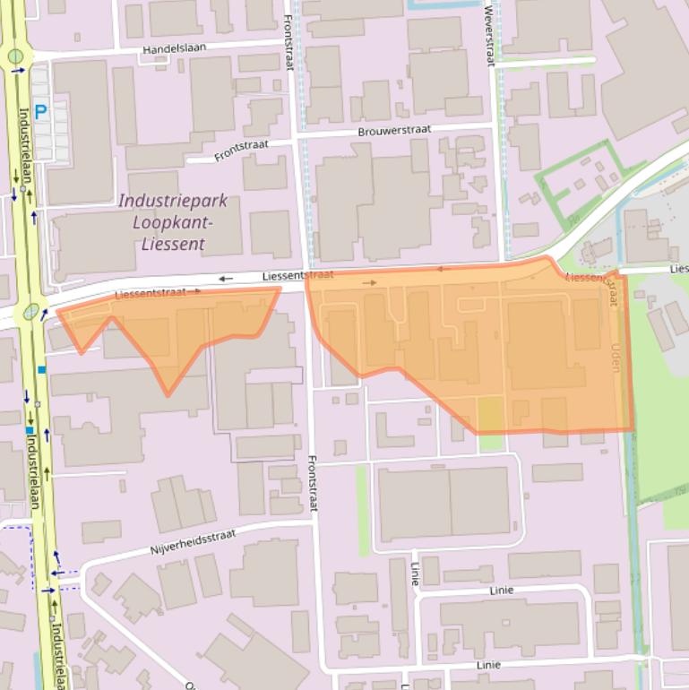 Kaart van postcodegebied 5405AH.