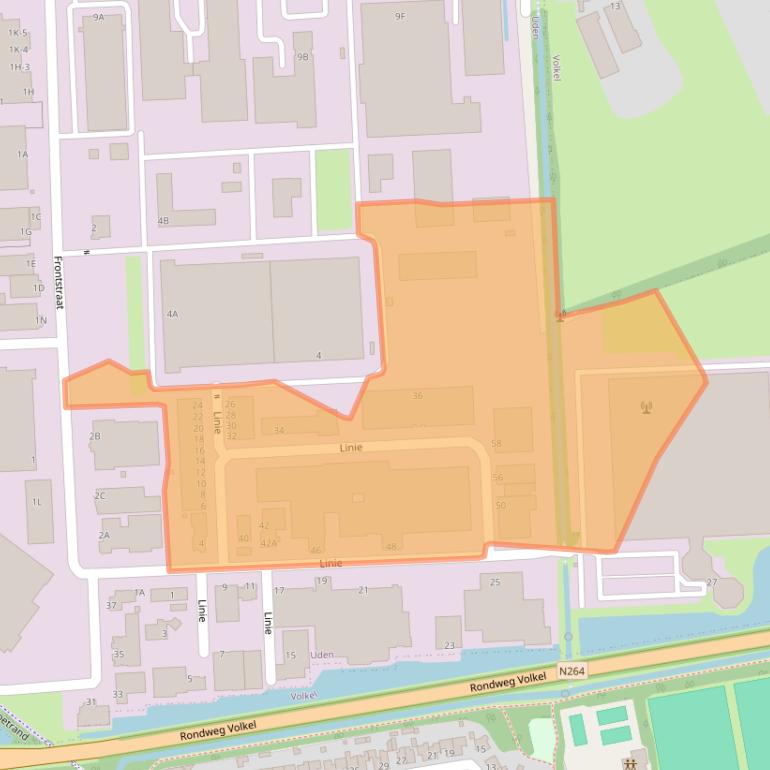 Kaart van postcodegebied 5405AN.