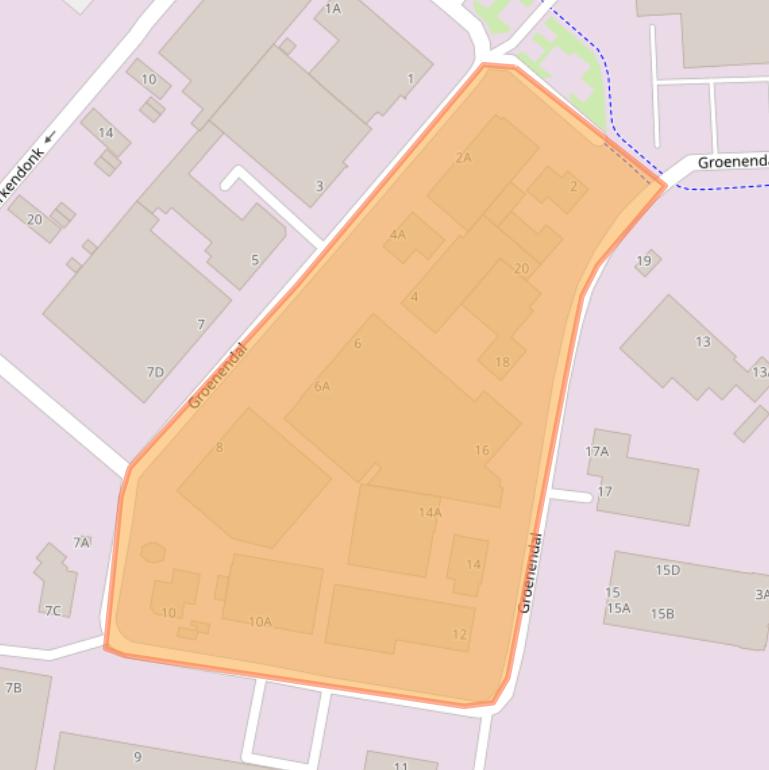 Kaart van postcodegebied 5405AT.