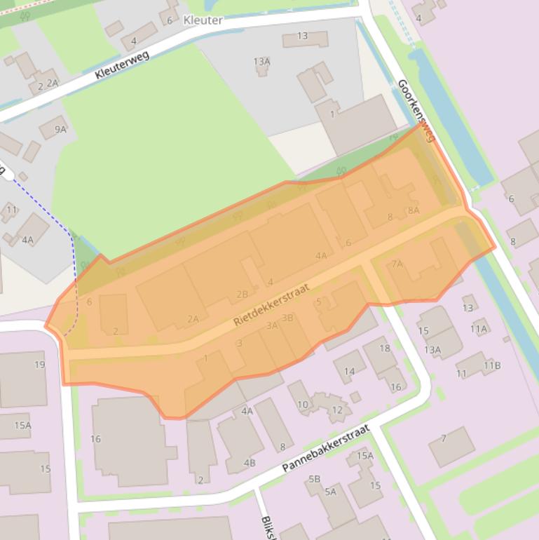 Kaart van postcodegebied 5405AX.