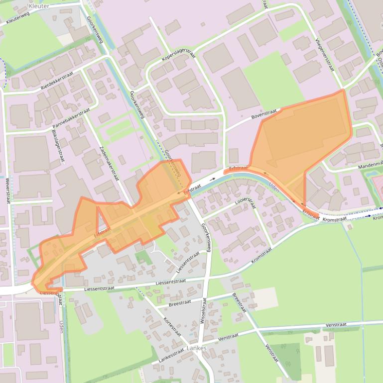 Kaart van postcodegebied 5405BE.