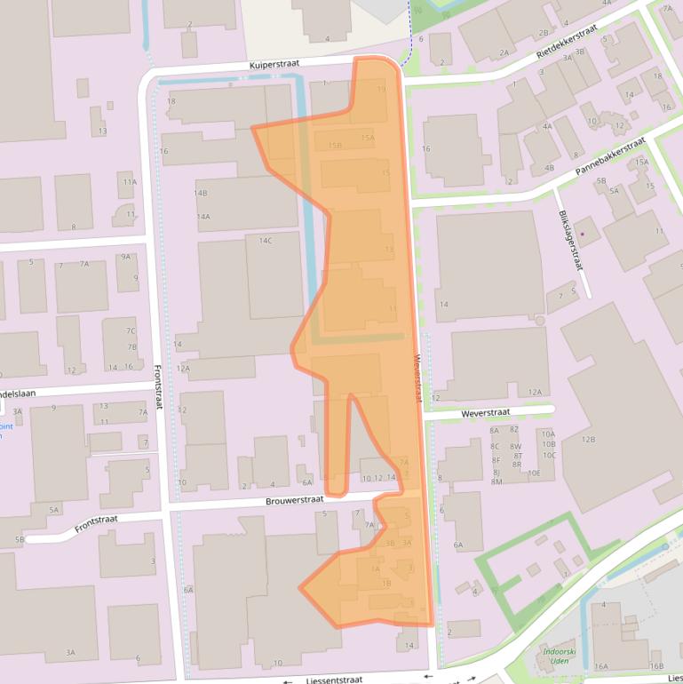 Kaart van postcodegebied 5405BM.