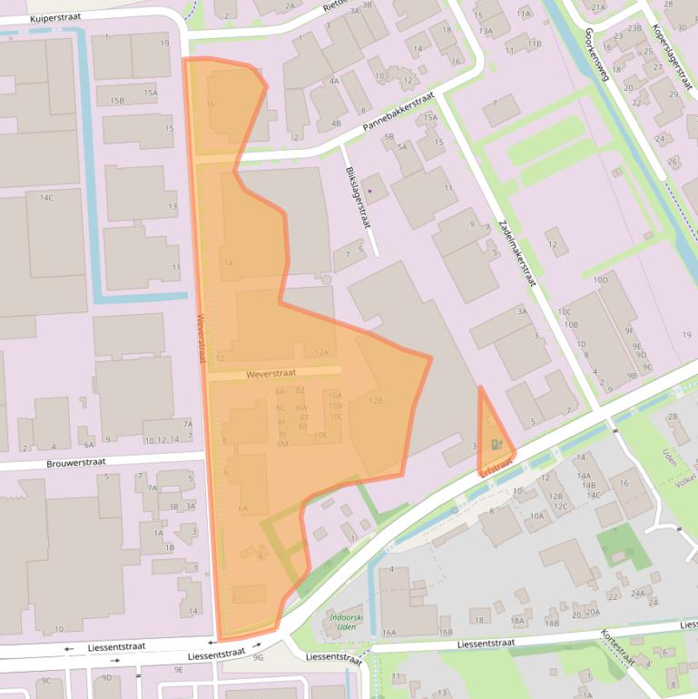 Kaart van postcodegebied 5405BN.