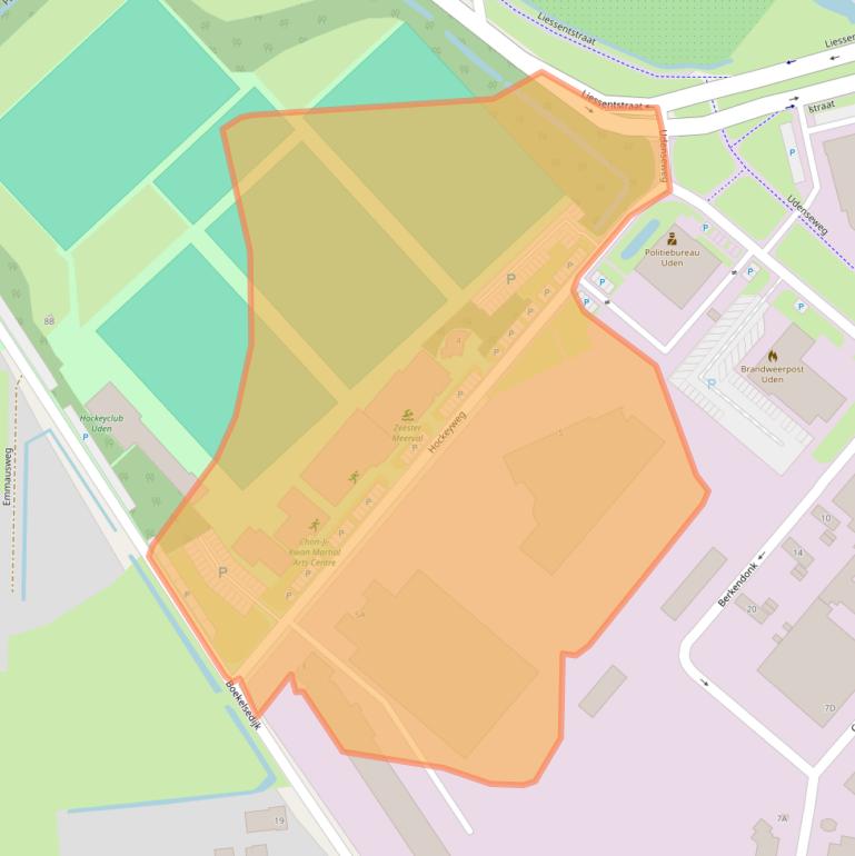 Kaart van postcodegebied 5405NC.