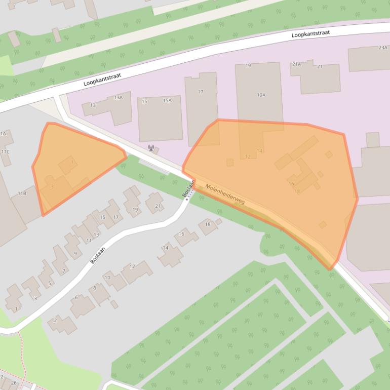 Kaart van postcodegebied 5405ND.