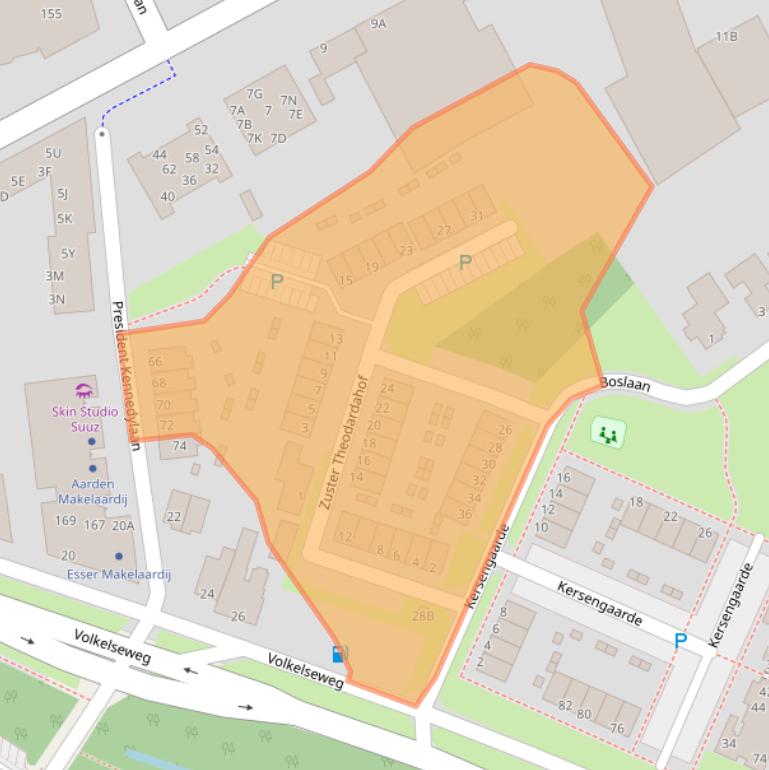 Kaart van postcodegebied 5405NW.