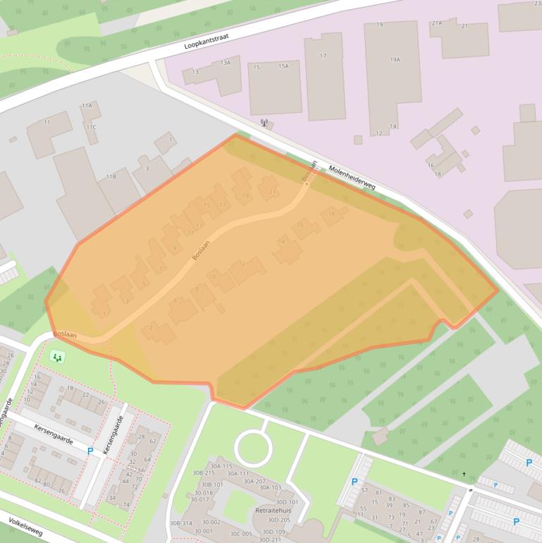Kaart van postcodegebied 5405NX.