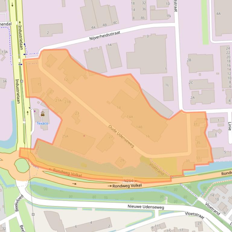 Kaart van postcodegebied 5405PD.