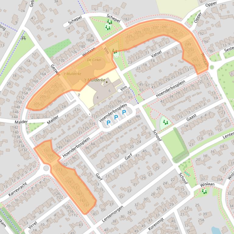 Kaart van postcodegebied 5406AC.