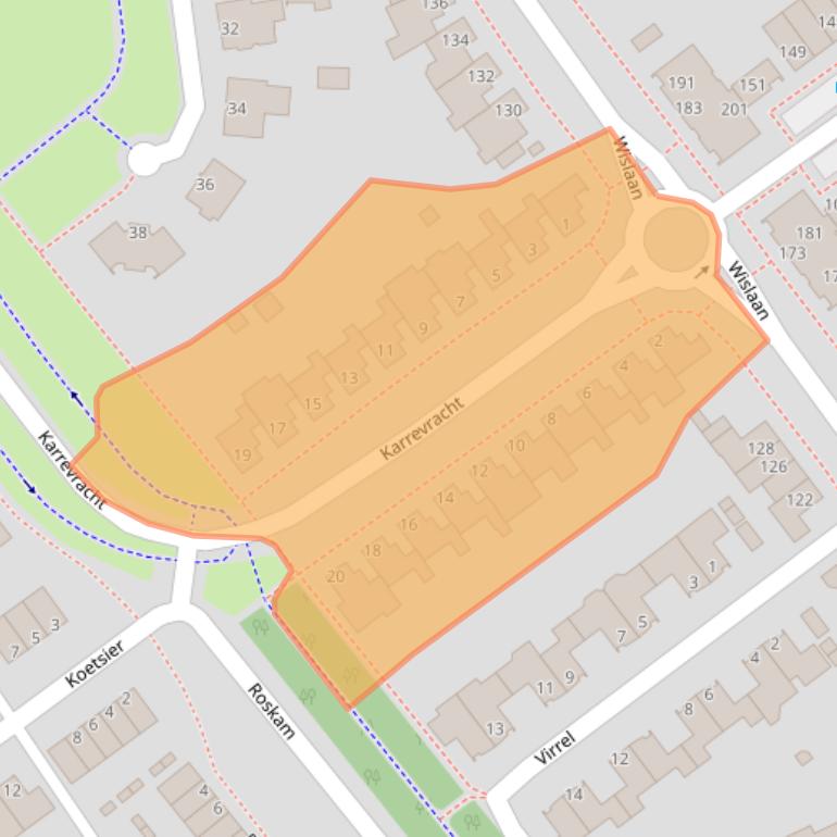 Kaart van postcodegebied 5406AG.