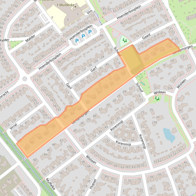 Kaart van postcodegebied 5406AL.