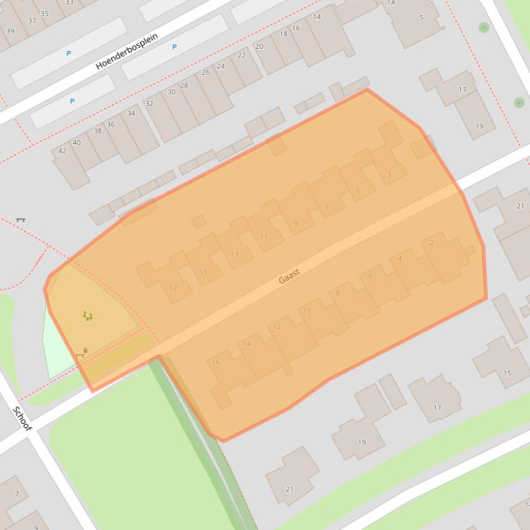 Kaart van postcodegebied 5406AZ.
