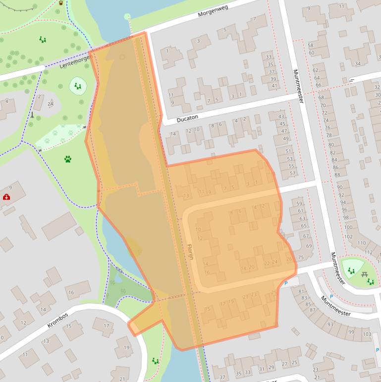 Kaart van postcodegebied 5406BE.