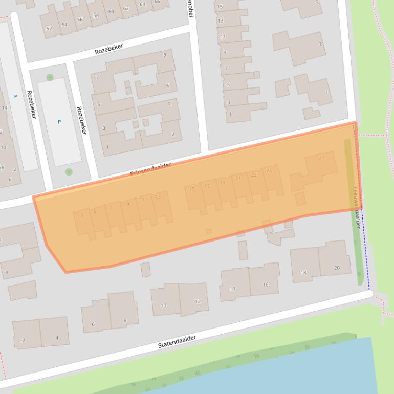 Kaart van postcodegebied 5406BW.