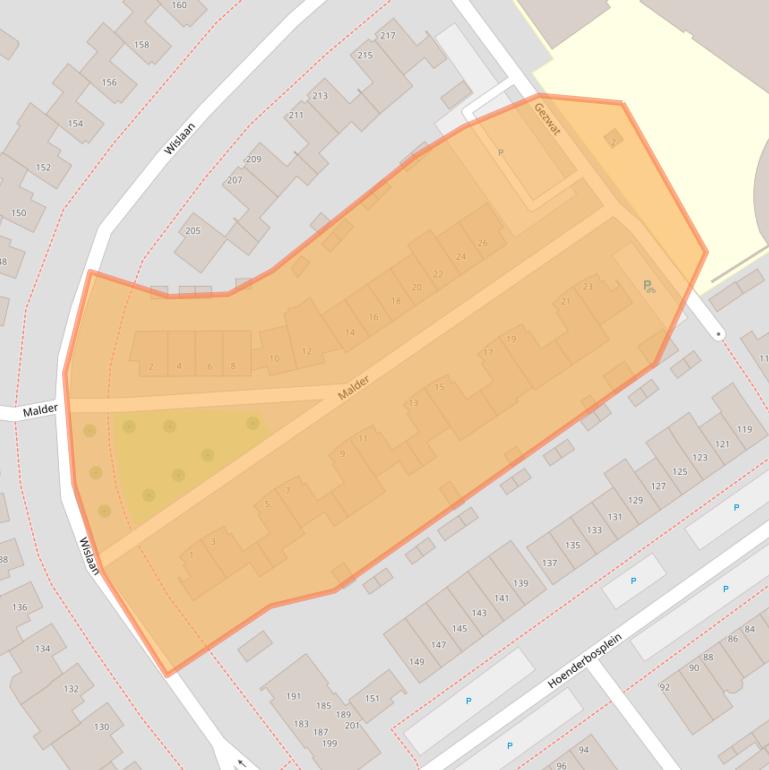 Kaart van postcodegebied 5406CC.