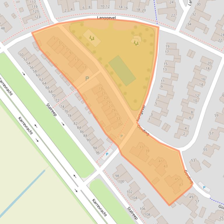 Kaart van postcodegebied 5406CL.