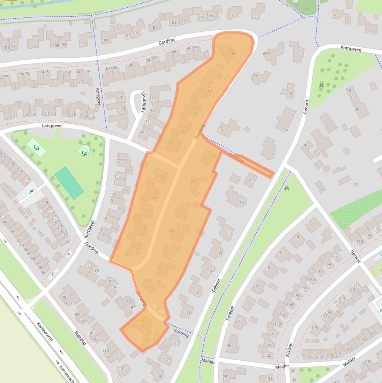 Kaart van postcodegebied 5406CM.