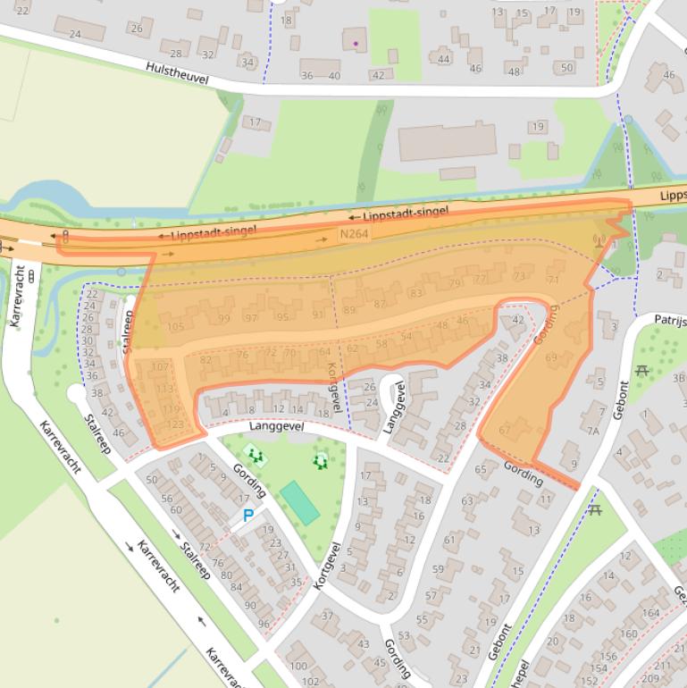 Kaart van postcodegebied 5406CN.