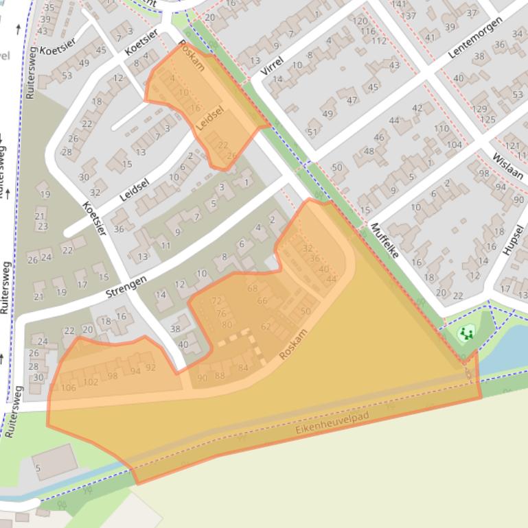 Kaart van postcodegebied 5406CX.