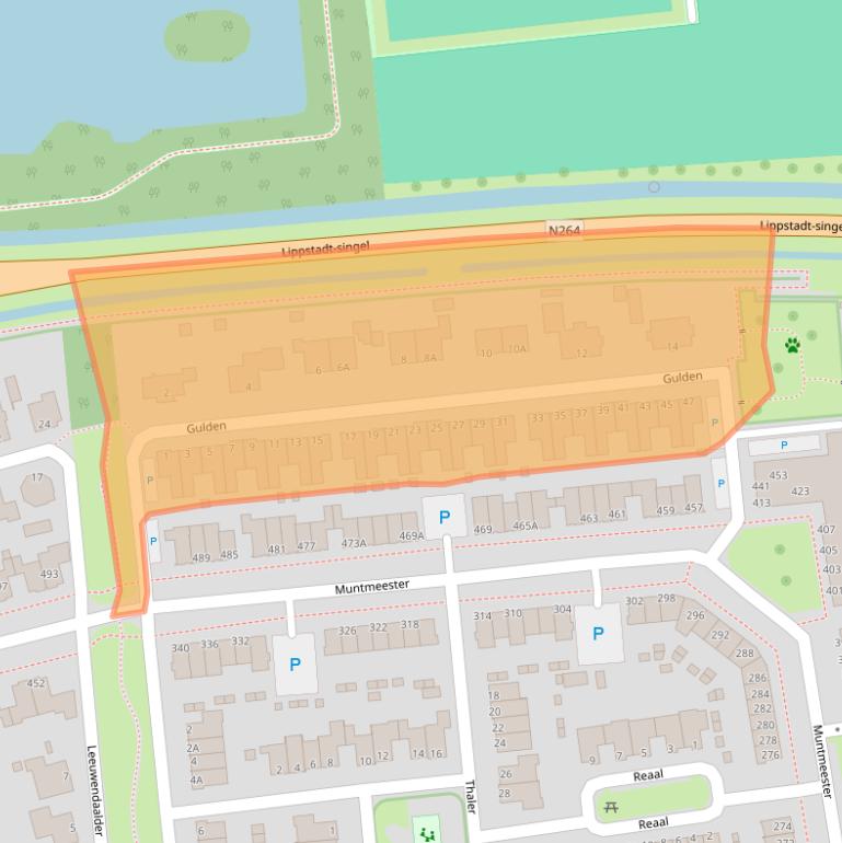 Kaart van postcodegebied 5406DA.